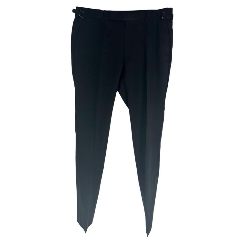 Tom Ford Straight-Leg Trousers in Black Rayon